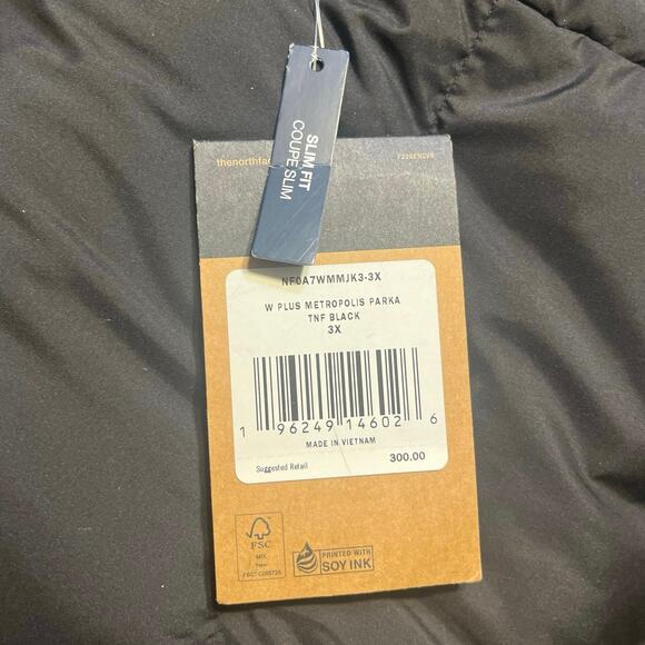NWT THE NORTH FACE Womens Metropolis Insulated Parka Black 3x Slim Fit MSRP $300 - Picture 7 of 10